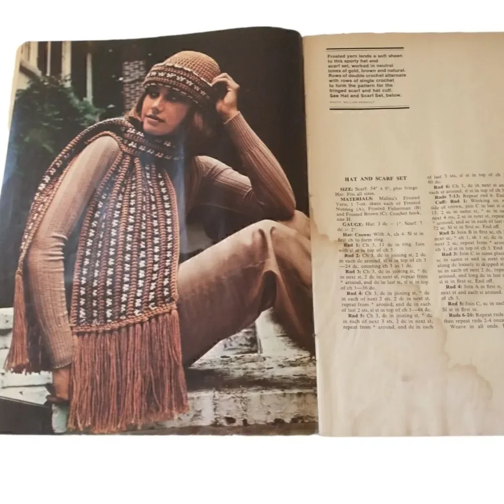 1976 McCall's Stitchery Quick Crochet Volume IV Patterns Hat Scarf Pillow Vests.